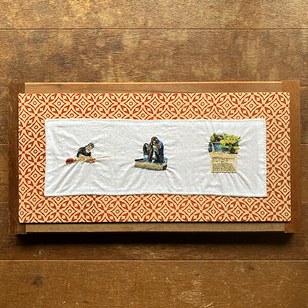 インド刺繍のプロセスの刺繍-