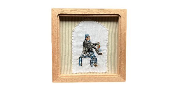 インド男性の刺繍