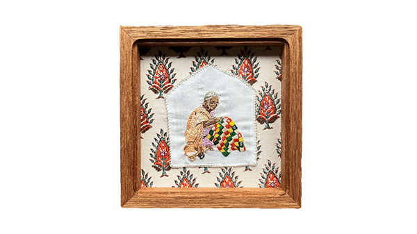 インドの女性の刺繍