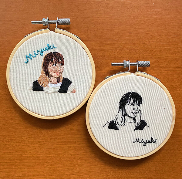 妹の刺繍